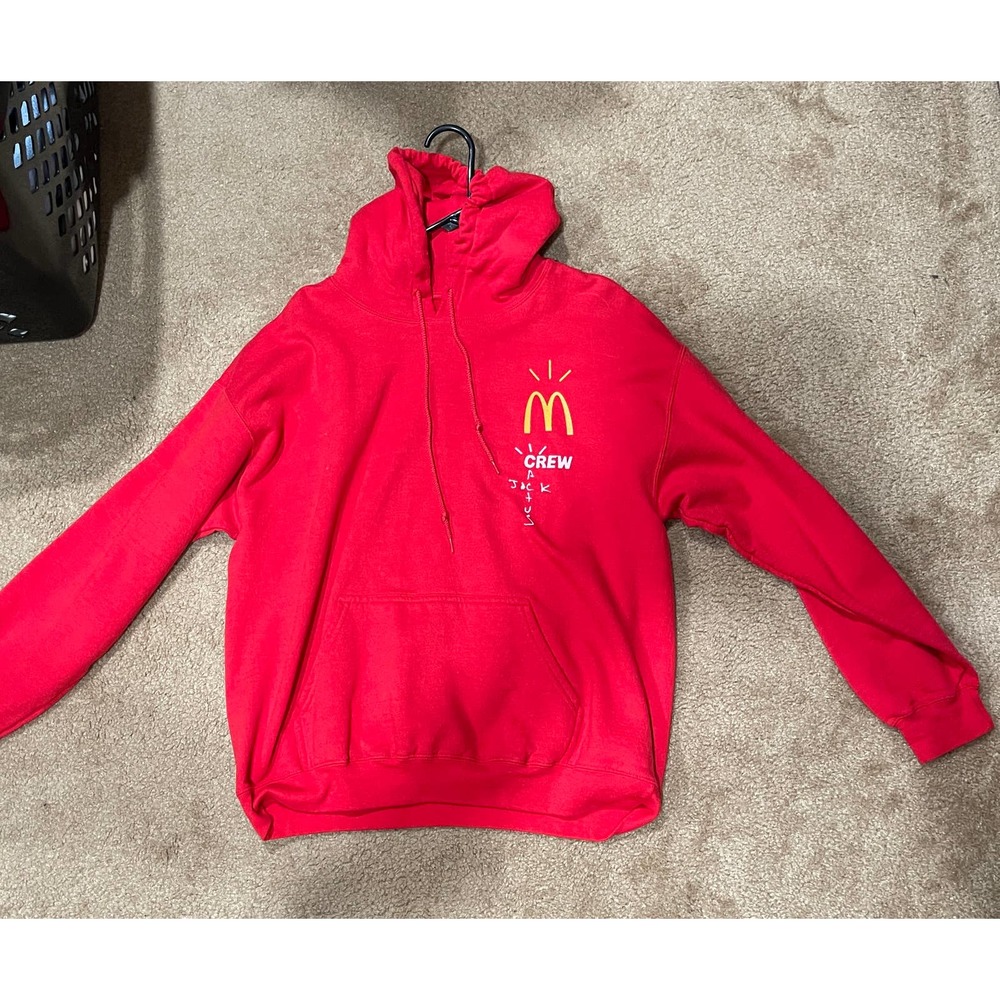 Travis Scott Cactus Jack McDonald's Collab Crew Hoodie Jacket Large